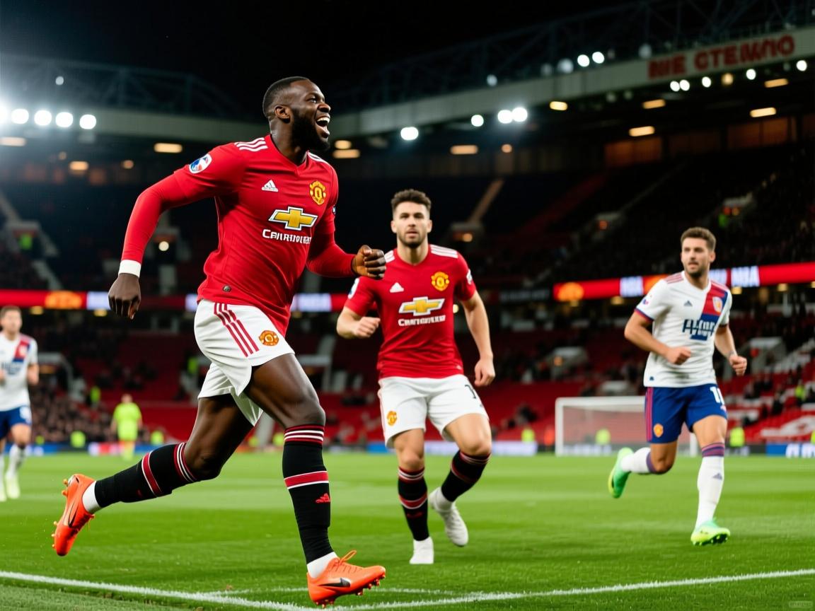 曼联主场击败里昂,卢卡库梅开二度独中两元取胜 第4张